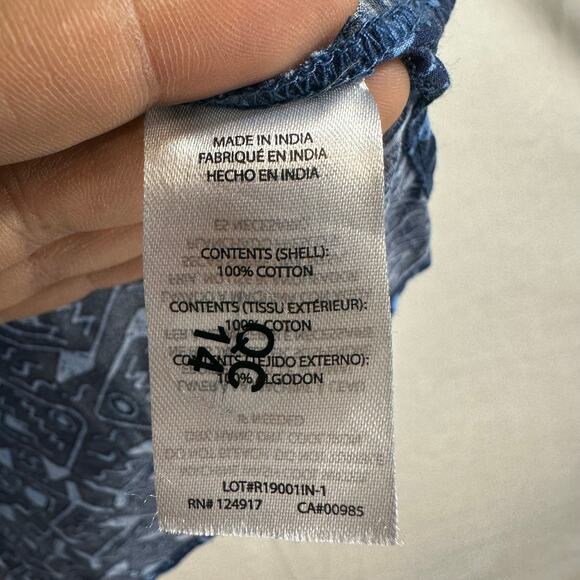 Trunks Small Button Down Shirt Short Sleeve Blue Fish Swim Beach Pool Summer - Picture 9 of 9